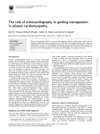 The role of echocardiography in guiding management in dilated