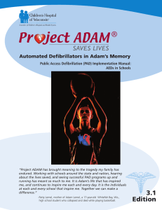 Project ADAM school manual - Children`s Hospital of Wisconsin