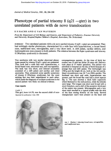 unrelated patients with de novo translocation