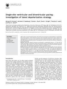 Single-site ventricular and biventricular pacing