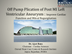 Off-Pump Plication of Post MI Left Ventricular Aneurysm