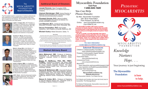 Pediatric Myocarditis Brochure