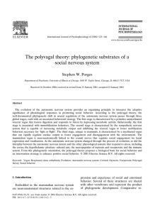 The polyvagal theory: phylogenetic substrates of