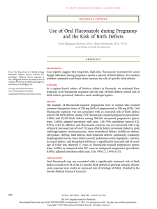 Use of Oral Fluconazole during Pregnancy and the Risk of