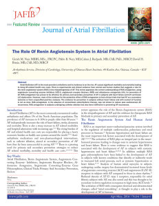 The Role Of Renin Angiotensin System In Atrial Fibrillation