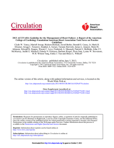 2013 ACCF/AHA Guideline for the Management of Heart Failure: A... College of Cardiology Foundation/American Heart Association Task Force on Practice