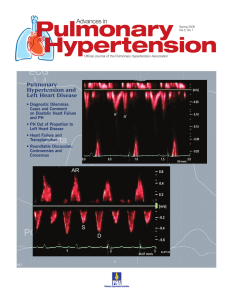 Pulmonary Hypertension Advances in Hypertension and