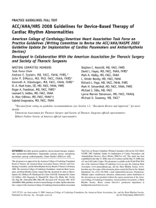 ACC/AHA/HRS 2008 Guidelines for Device-Based Therapy of Cardiac Rhythm Abnormalities