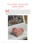 M Cross-Stitch a Heart with Quaker Motifs