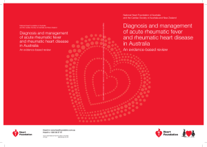 Diagnosis and management of acute rheumatic fever and rheumatic heart disease in Australia