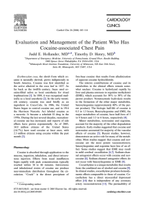 Evaluation and Management of the Patient Who Has Cocaine-associated Chest Pain ,