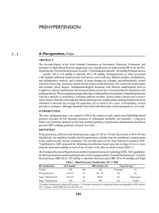 PrehyPertension 3 : 1 A. Muruganathan,