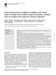 Ventricular-arterial coupling in patients with heart