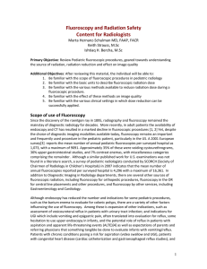 Fluoroscopy and Radiation Safety Content for