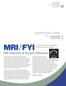 MR Detection of Acoustic Neuromas