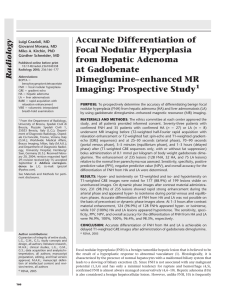 Accurate Differentiation of Focal Nodular Hyperplasia from Hepatic