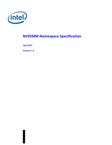 NVDIMM Namespace Specification