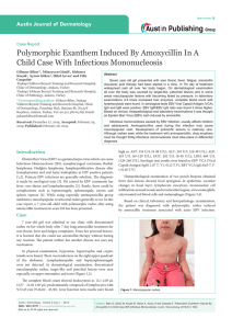 Polymorphic Exanthem Induced By Amoxycillin In A Child Case With