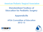 Appendicitis - American Pediatric Surgical Association
