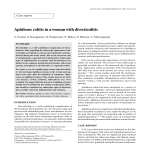 Aphthous colitis in a woman with diverticulitis