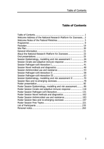 Table of Contents - Nationale Forschungsplattform für Zoonosen