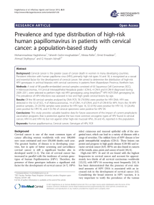 Prevalence and type distribution of high