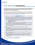 Pet Vaccine GUARANTEE - Veterinary Advantage Resource