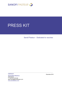 press kit - Sanofi Pasteur