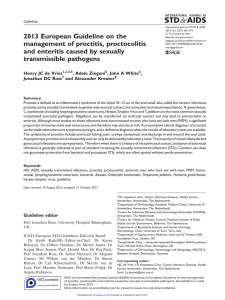 2013 European Guideline on the management of proctitis