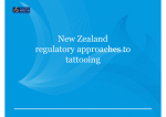 New Zealand regulatory approaches to tattooing
