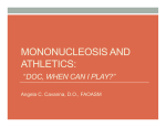 MONONUCLEOSIS AND ATHLETICS:
