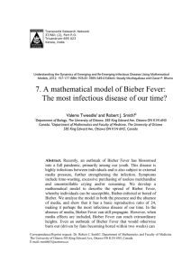 7. A mathematical model of Bieber Fever