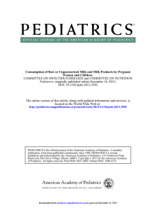 COMMITTEE ON INFECTIOUS DISEASES and COMMITTEE ON NUTRITION Women and Children