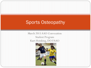 Sports Medicine Osteopathy - American Academy of Osteopathy