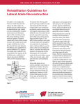 Rehabilitation Guidelines for Lateral Ankle