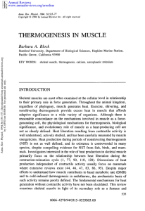 Thermogenesis in Muscle