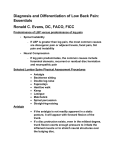 Diagnosis and Differentiation of Low Back Pain