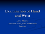 Examination of Hand and Wrist