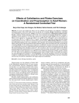 Effects of Calisthenics and Pilates Exercises on Coordination and
