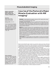 Injuries of the Pectoralis Major Muscle: Evaluation with MR