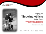 Keeping the Throwing Athlete in the Game