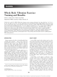 Whole Body Vibration Exercise: Training and Benefits