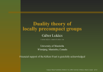 Duality theory of locally precompact groups