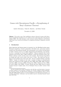 Games with Discontinuous Payoffs: a Strengthening of Reny`s
