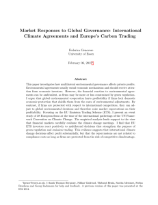 Green Market Responses to Global Governance: International