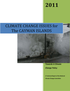 Climate Change Issues for the Cayman Islands