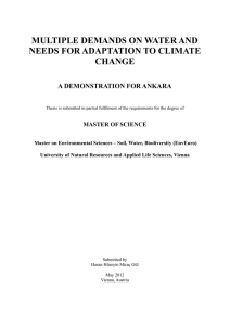 multiple demands on water and needs for adaptation to climate