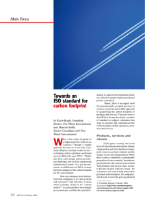 Towards an ISO standard for carbon footprint