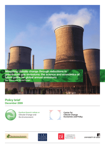 Mitigating climate change through reductions in greenhouse gas