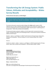 Wales Survey Results - School of Psychology